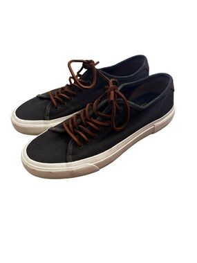 FRYE Men's Ludlow Black Canvas Classic Sneakers Lace-Up Tennis Shoes 10